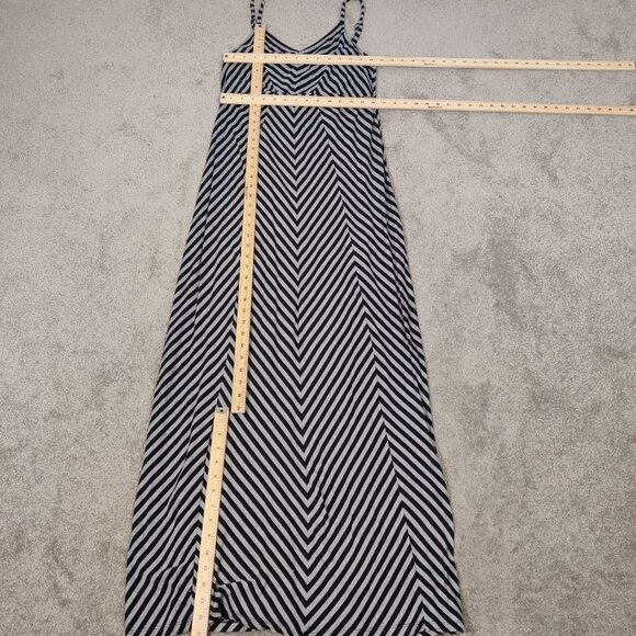 Motherhood Maternity Women's Dress Sz M Black Gray Chevron Cotton Modal Y2K Goth - Picture 7 of 9